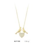 Harem Altın KLY1705 14 Ayar Kuş Motifli Kalpli Kolye