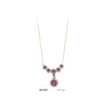 Harem Altın KLY331 14 Ayar Altın Pembe Taşlı Kolye