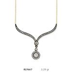Harem Altın KLY667 14 Ayar Beyaz Taşlı Otantik Altın Kolye