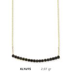 Harem Altın KLY695 14 Ayar Altın Siyah Sırataş Kolye