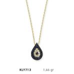 Harem Altın KLY713 14 Ayar Damla Nazar Boncuğu Altın Kolye