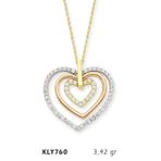 Harem Altın KLY760 14 Ayar Altın Üç Kalp Kolye
