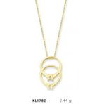 Harem Altın Kly782 14 Ayar Altın Çift Tektaş Yüzük Kolye