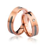 Harem Altın Ortası Taşlı Rose Alyans 2403-1