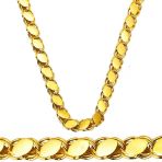 Harem Altın Pullu 14 Ayar 50 Cm Halep Zincir Kolye Zku221