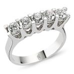 Harem Altın RMY512 18 Ayar Altın 1.15 ct Pırlanta Beştaş Yüzük