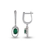 Harem Altın RTK22 0.96 ct Zümrüt Pırlanta Küpe