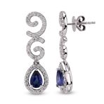 Harem Altın RTK33 1.59 ct Safir Pırlanta Küpe