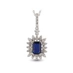 Harem Altın RTKL14 1.32 Ct Pırlanta Safir Altın Kolye