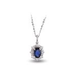 Harem Altın RTKL18 0.85 Ct Pırlanta Safir Altın Kolye