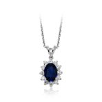 Harem Altın RTKL19 1.25 Ct Pırlanta Safir Altın Kolye