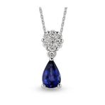 Harem Altın RTKL36 0.52 Ct Pırlanta Safir Altın Kolye