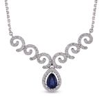 Harem Altın RTKL40 1.68 Ct Pırlanta Safir Altın Kolye
