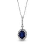 Harem Altın RTKL46 1.90 Ct Pırlanta Safir Altın Kolye