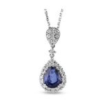 Harem Altın RTKL50 1.62 Ct Pırlanta Safir Altın Kolye