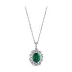 Harem Altın RTKL60 1.59 CT Pırlanta Zümrüt Taşlı Kolye