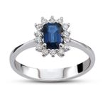 Harem Altın RTY22 Kadın 0.68 ct Pırlanta Safir Yüzük