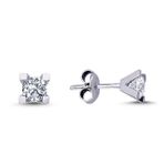 Harem Altın TKPE15 0.20 ct V Tırnak Tektaş Pırlanta Küpe