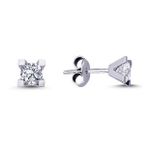Harem Altın TKPE18 0.40 ct V Tırnak Tektaş Pırlanta Küpe