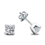 Harem Altın TKPE20 0.15 ct Takoz Tırnak Tektaş Pırlanta Küpe