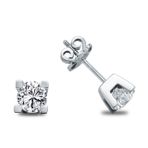 Harem Altın TKPE6 0.30 ct Tektaş Kalp Tırnak Pırlanta Küpe