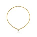 Harem ZKU107 Altın Oval Taşlı Balık Sırtı Kolye