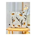 harev home collection Papatya Desenli Punch (Panç) Nakışlı Özel Tasarım Dekoratif Kırlent Kılıfı 43x43 cm