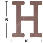 Harf Ahşap Obje 18mm - H