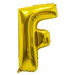 Harf Folyo Balon Büyük Boy Metalik Altın F Harfi Folyo Balon Metalik - 100 Cm