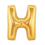 Harf Folyo Balon Büyük Boy Metalik Altın H Harfi Folyo Balon Metalik - 100 Cm