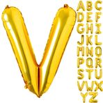 Harf Gold Folyo Balon 16 İnç 36 cm (V)