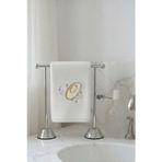 Harf Nakışlı Kadife Beyaz El Havlusu 30x50 Cm - O