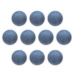 HARFINGTON 10 adet 16L Kumaş Kumaş Kaplı Düğme 10 mm 3/8 inç Plastik Şaft Yuvarlak Dikiş Kendin Yap Düğmeler El İşi Değiştirme Düğmesi Dikiş Giyim Takım Elbise Kabanlar Bluzlar Kazak, Gök Mavisi