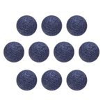 HARFINGTON 10 adet 18L Kumaş Kumaş Kaplı Düğme 11,5 mm 15/32 inç Plastik Şaft Yuvarlak Dikiş Kendin Yap Düğmeler El İşi Değiştirme Düğmesi Dikiş Giyim Takım Elbise Kabanlar Bluzlar Kazak, Koyu Mavi