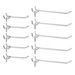HARFINGTON 10 adet Pegboard Raf Kancaları 4 inç 6 inç Paslanmaz Çelik Peg Kurulu Teşhir Kancası Asılı Tutucular Duvara Montaj Tezgahı Garaj Mutfak Mağazası için Düzenleme Aletleri, Gümüş
