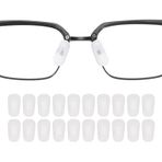 HARFINGTON 10 çift gözlük burun pedleri 3 mm kalınlığında silikon kaymaz gözlük burun sapları Slip-on gözlük burun pedleri plastik çerçeveler için gözlük güneş gözlüğü, beyaz, Beyaz, Eyeglass Nose