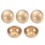 HARFINGTON 5 adet 32L Metal Yuvarlak Düz Dikiş Düğmeleri 20mm 4/5 "Tek Delikli Zanaat Yedek Düğme Erkekler Kadınlar için Takım Elbise Yün Ceket Gömlek Pantolon Dikiş El Sanatları, Altın Tonu