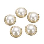 HARFINGTON 5 adet 36L İnci Altın Metal Dikiş Düğmeleri 23 mm 7/8 inç Yuvarlak Kadın Kaban Düğmeleri Plastik Saplı Yedek DIY Düğme Dikiş Giyim Kazak Dekorasyon El Sanatları, #6