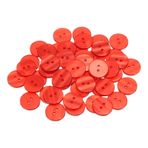 HARFINGTON 50 adet 32L Dikiş Düğmeleri 4/5" (20mm) Reçine Yuvarlak Düz 2 Delikli El İşi Giyim Değiştirme Düğmesi, Mont Dikiş Kıyafetleri ve Kendin Yap için, Kırmızı