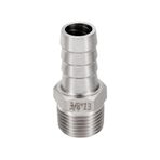 HARFINGTON Paslanmaz çelik dikenli uydurma 3/8 "NPT erkek 1/2" hortum kimliği demlemek boru montaj doğrudan iplik kule konektörü dayanıklı inşaat