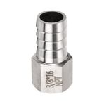 HARFINGTON Paslanmaz çelik dikenli uydurma 3/8 "NPT kadın 5/8" hortum kimliği ev demlemek boru montaj doğrudan iplik konektörü dayanıklı inşaat