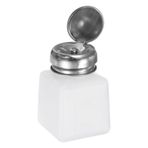 HARFINGTON Solvent Alkol Dispenseri 100ml (3.4 oz) Aşağı itin Sıvı Dağıtıcı Pompa Şişesi, Aseton Temizleyici Cila Sökücü için Sızdırmazlık Paslanmaz Çelik Kapaklı Beyaz