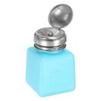 HARFINGTON Solvent Alkol Dispenseri 100ml (3.4 oz) Pres Tipi ESD Güvenli Sıçrama Önleyici Sıvı Dağıtıcı Pompa Sızdırmazlık Paslanmaz Çelik Kapaklı Aseton Temizleyici, Lehçe Sökücü, Mavi