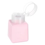 HARFINGTON Solvent Alkol Dispenseri 150ml (5.5oz) Pres Tipi ESD Güvenli Sıçrama Önleyici Sıvı Dispenser Pompası, Alkol, Oje ve Makyaj Temizleyici, Pembe için Sızdırmazlık Plastik Kapaklı