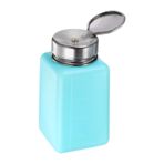 HARFINGTON Solvent Alkol Dispenseri 200ml (7.5 oz) Aseton Temizleyici Cila Sökücü için Sızdırmazlık Paslanmaz Çelik Kapaklı Sıvı Dispenser Pompası Aşağı İtin, Mavi