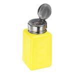 HARFINGTON Solvent Alkol Dispenseri 200ml (7.5 oz) Aseton Temizleyici Cila Sökücü için Sızdırmazlık Paslanmaz Çelik Kapaklı Sıvı Dispenser Pompası Aşağı İtin, Sarı