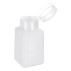 HARFINGTON Solvent Alkol Dispenseri 200ml (7.5 oz) Pres Tipi ESD Güvenli Sıçrama Önleyici Sıvı Dispenser Pompası, Alkol, Oje ve Makyaj Temizleyici, Beyaz için Sızdırmazlık Plastik Kapaklı
