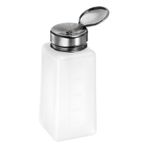 HARFINGTON Solvent Alkol Dispenseri 250ml (8.5 oz) Aseton Temizleyici Cila Sökücü için Sızdırmazlık Paslanmaz Çelik Kapaklı Sıvı Dispenser Pompası, Beyaz