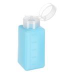 HARFINGTON Solvent Alkol Dispenseri 250ml (8.5oz) Pres Tipi ESD Güvenli Sıçrama Önleyici Sıvı Dispenser Pompası, Alkol, Oje ve Makyaj Temizleyici, Mavi için Sızdırmazlık Plastik Kapaklı