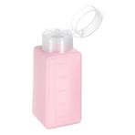 HARFINGTON Solvent Alkol Dispenseri 250ml (8.5oz) Pres Tipi ESD Güvenli Sıçrama Önleyici Sıvı Dispenser Pompası, Alkol, Oje ve Makyaj Temizleyici, Pembe için Sızdırmazlık Plastik Kapaklı